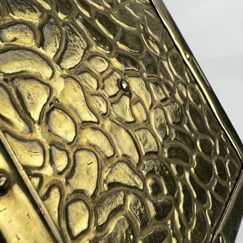 Antica Scatola in legno e ottone Cofanetto vintage Veliero Inglese contenitore Ottone