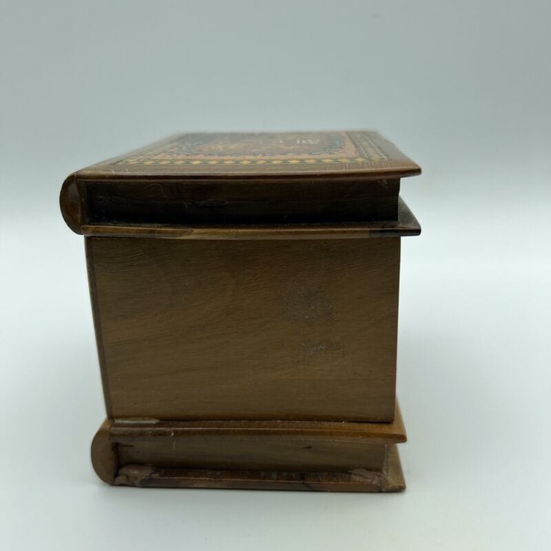 Antica Scatola sorrentina vintage portagioie in legno scatolina intarsiata 1920 Scatole in legno