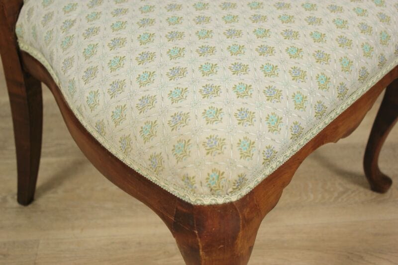 Antica sedia imbottita bassa poltrona poltroncina vintage per camera da letto Arredamento