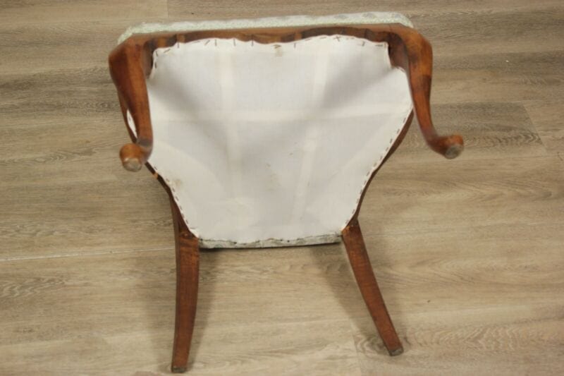 Antica sedia imbottita bassa poltrona poltroncina vintage per camera da letto Arredamento