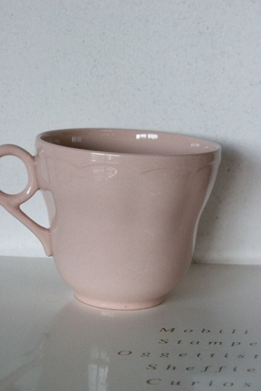 ANTICA TAZZA DA TE' IN CERAMICA COLORE ROSA TAZZE INGLESI ANNI 30 Ceramiche e Porcellane