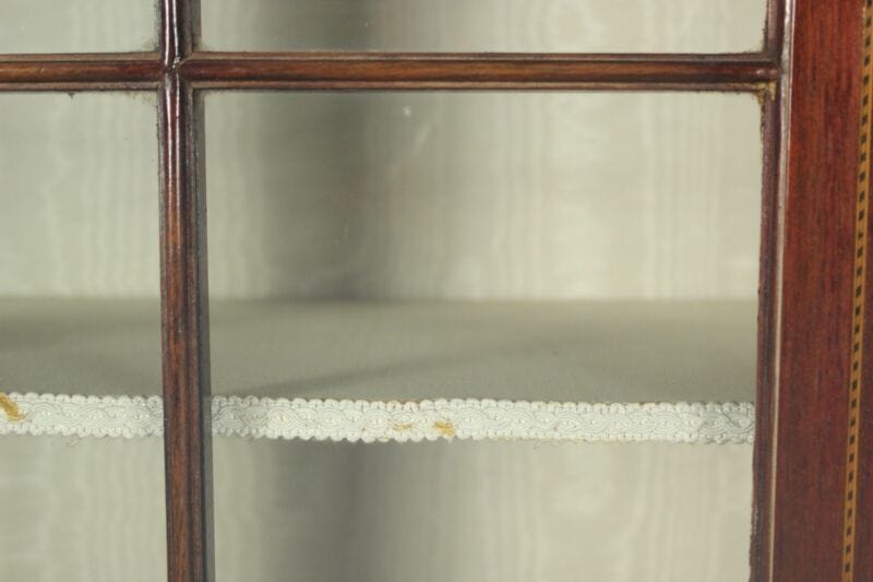 Antica Vetrina piccola cristalliera vetrinetta libreria inglese d' epoca 900 Arredamento