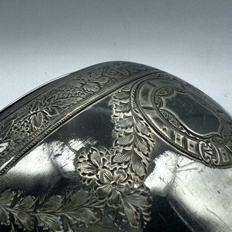 Antica zuccheriera in argento sheffield ciotola in silver plate inglese d'epoca Sheffield & Argento