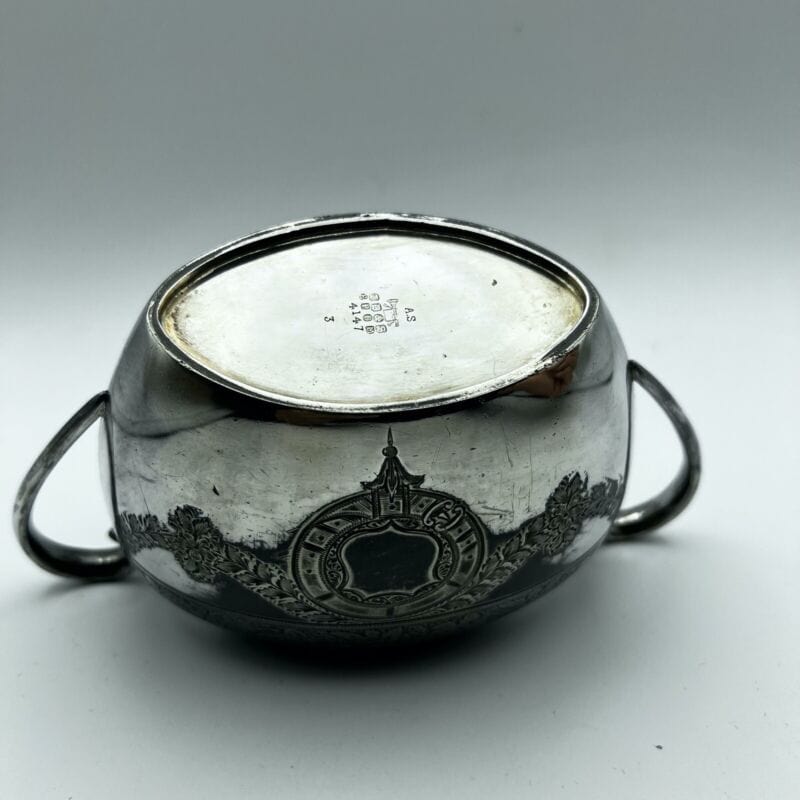 Antica zuccheriera in argento sheffield ciotola in silver plate inglese d'epoca Sheffield & Argento
