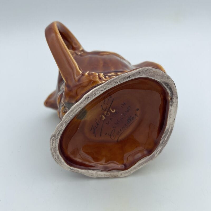Antico Boccale in ceramica Inglese Volto con manico Cavaliere da per collezione Ceramiche e Porcellane
