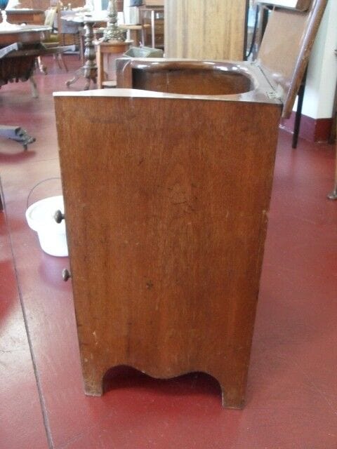 ANTICO COMMODE IN LEGNO CON INTERNO PITALE IN CERAMICA OLD ROOM CONVENIENCE Arredamento