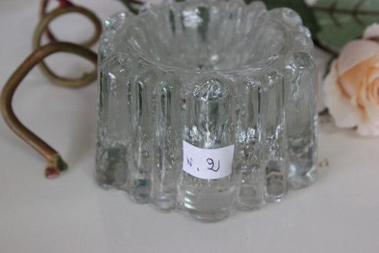 ANTICO FERMACARTE IN VETRO (n.2) \ OLD GLASS PIANO COSTER CUP  POSACENERE Vetri e Cristalli