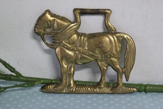 ANTICO ORNAMENTO IN OTTONE PER CAVALLO FINIMENTO DA COLLEZIONE HORSE BRASS Ottone