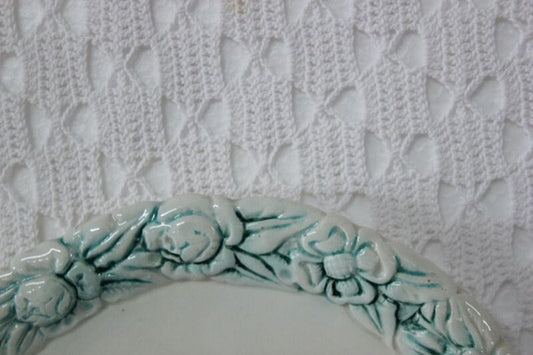 Antico Piatto decorativo vintage in ceramica da appendere a muro frutti Prugne Ceramiche e Porcellane