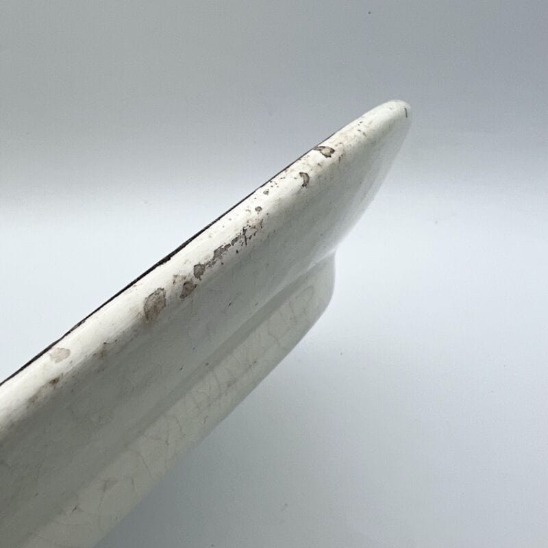 Antico Piatto Vassoio in ceramica terraglia da portata ovale vecchio d'epoca 800 Ceramiche e Porcellane