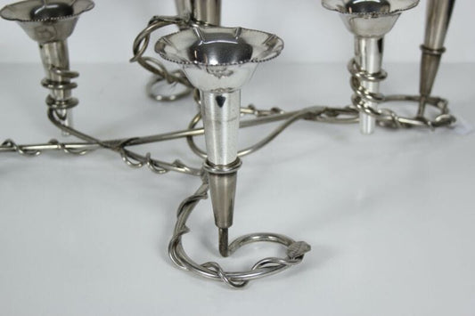 Antico porta fiori centrotavola in argento silver plate epergne stile art noveau Sheffield & Argento