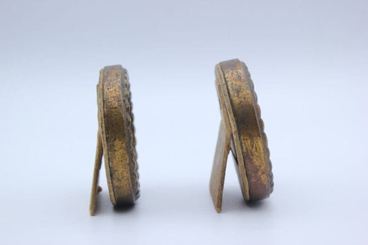 Antico quadretto coppia di quadri ritratto uomo donna in miniatura foto vintage Quadri