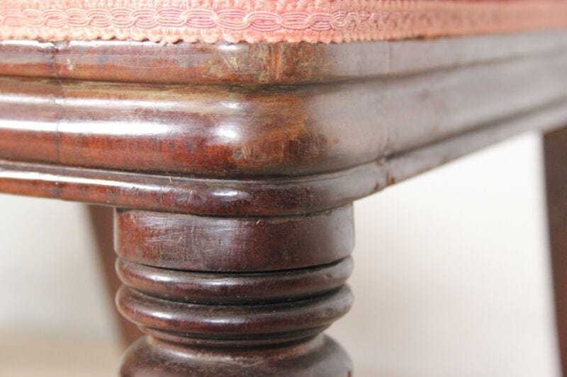 Antico Set Coppia di sedie sedia inglese in mogano vittoriane epoca 800 Arredamento