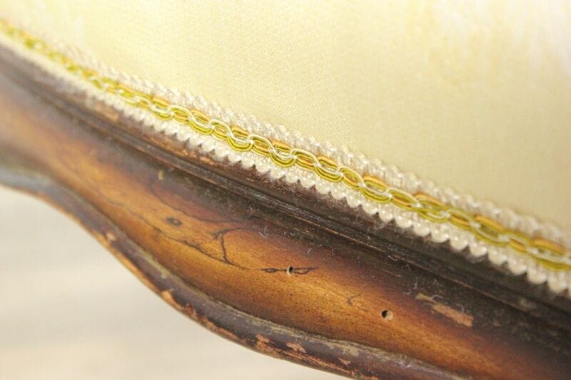 Antico Sgabello da per Pianoforte in legno panchetta panca imbottita poggiapiedi Arredamento