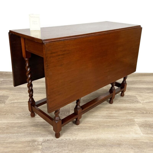 Antico tavolo consolle allungabile con alette a bandelle Arredamento