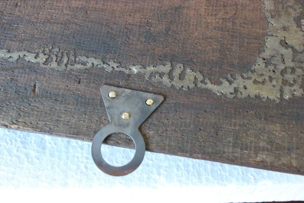 APPENDIABITI RUSTICO ANTICO IN LEGNO MASSELLO A DUE GANCI IN FERRO MORSI X MUCCA Complementi d'arredo