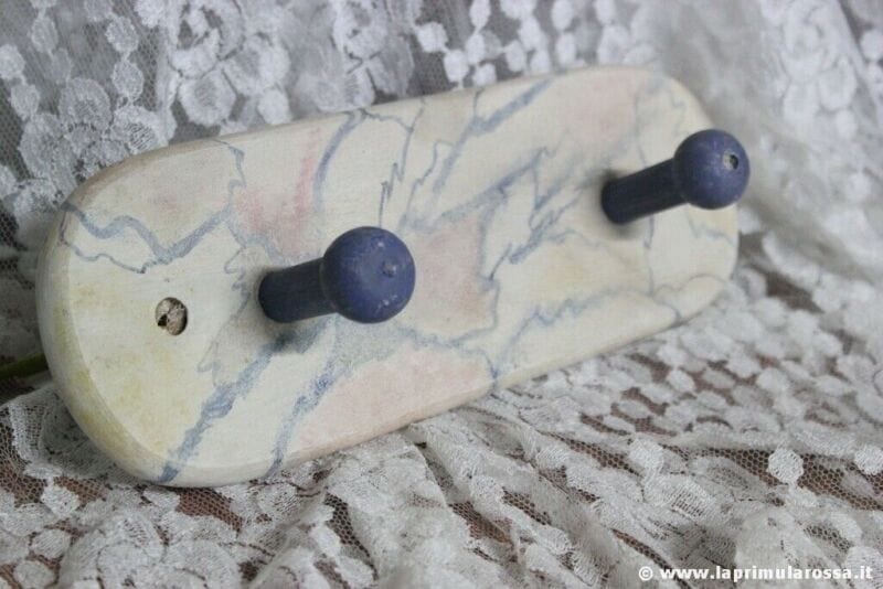 APPENDIABITI SHABBY CHIC L. cm 24- ATTACCAPANNI VINTAGE DA PARETE - APPENDINO Complementi d'arredo