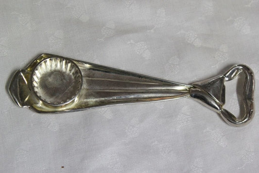 APRIBOTTIGLIA VINTAGE IN SILVER PLATE FORMA CRAVATTA / TAPPA BOTTIGLIA Cavatappi