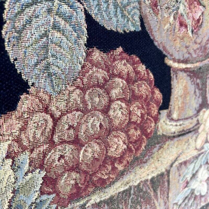 Arazzo stile antico da parete tela con fiori natura morta grande quadro firmato Quadri