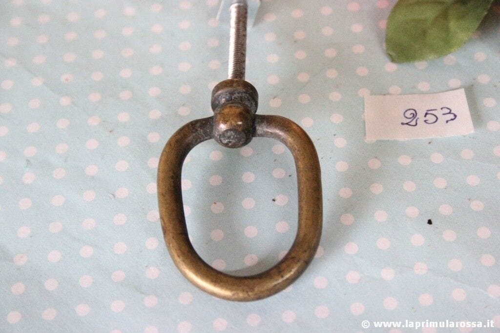 art, 253 - MANIGLIA D'EPOCA X MOBILE - PENDAGLIO - FERRAMENTA ANTICA Restauro