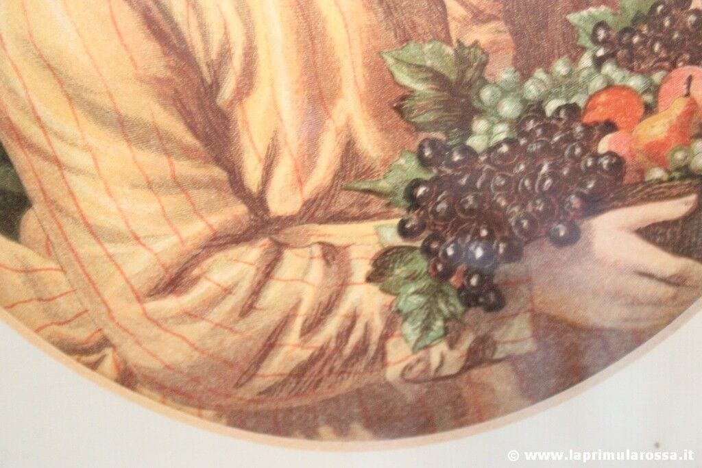 BAMBINA STAMPA ANTICA A COLORE CON CORNICE IN LEGNO cm37X41 VINTAGE CHILD PRINT Stampe e Incisioni