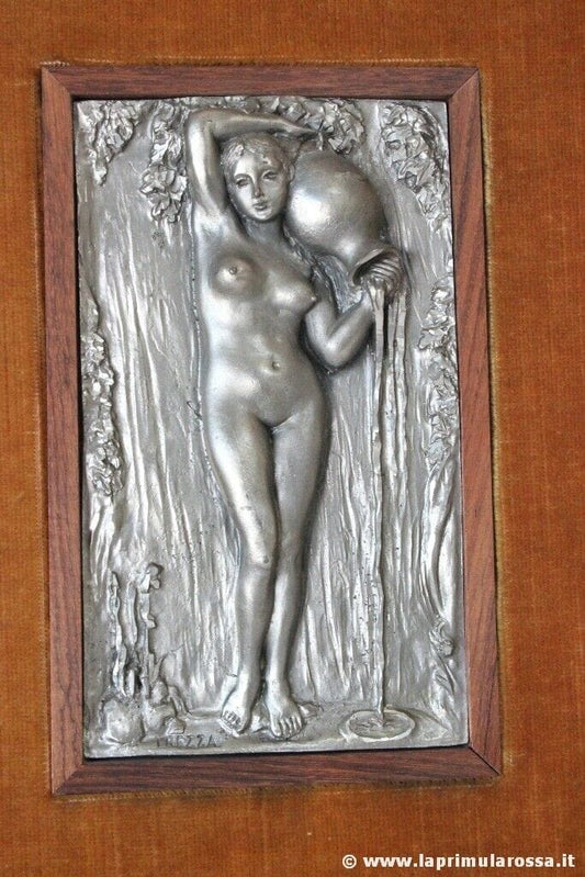 BASSORILIEVO VINTAGE IN PELTRO ARTISTA MAURIZIO TREZZA 1960 PEWTER BAS RELIEF Stampe e Incisioni