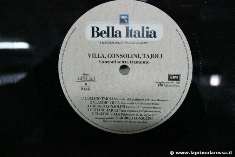 BELLA ITALIA VINILE VINTAGE CANZONI SENZA TRAMONTO 1989 VILLA CONSOLINI TAJOLI Dischi in Vinile