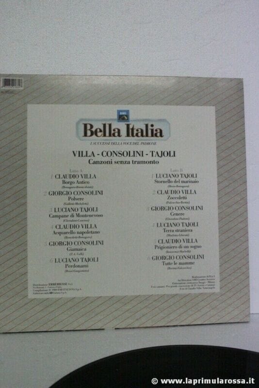 BELLA ITALIA VINILE VINTAGE CANZONI SENZA TRAMONTO 1989 VILLA CONSOLINI TAJOLI Dischi in Vinile