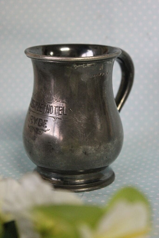 BOCCALE D'EPOCA  IN PELTRO SOUVENIR  CASTLE HOTEL   RYDE / PORTAPENNE ANTICO Sheffield & Argento