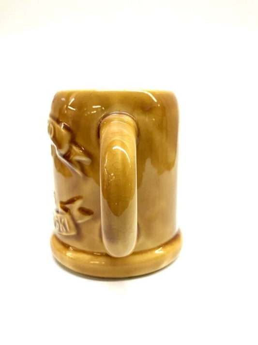 Boccale da birra in ceramica polacco vintage con bicchiere collezione portapenne Birra & dintorni