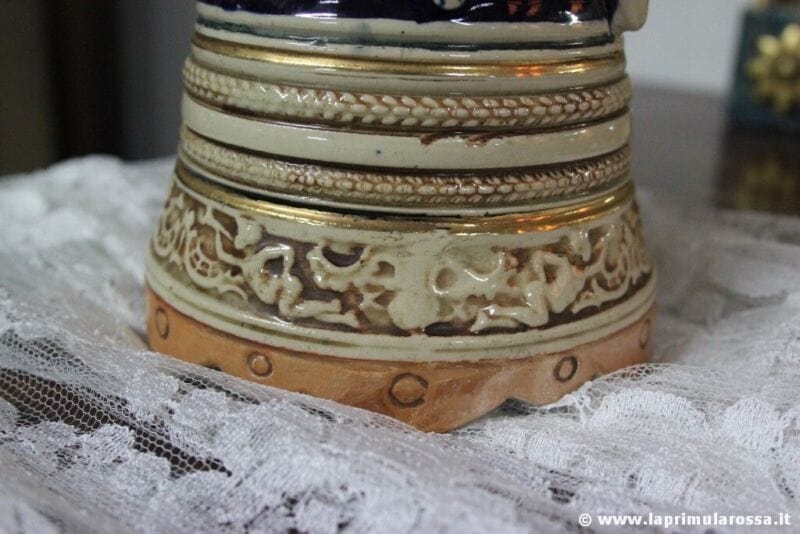 Boccale da birra in ceramica tedesco vintage carillon con coperchio bicchiere Birra & dintorni