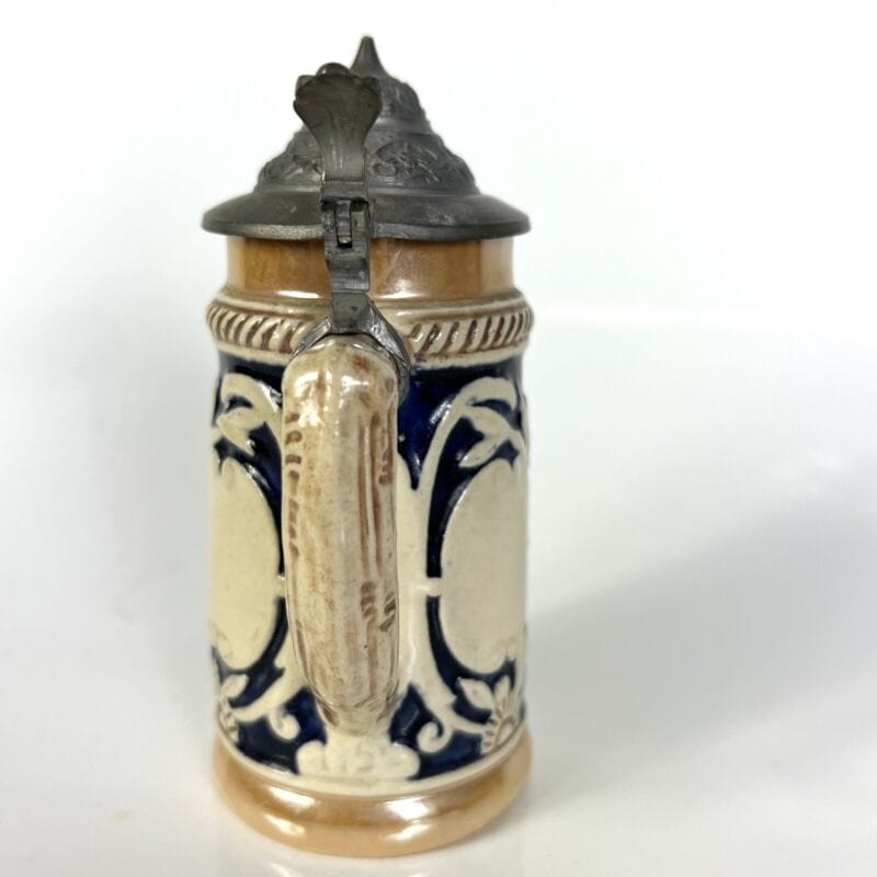 Boccale da birra in ceramica tedesco vintage con bicchiere portapenne coperchio Birra & dintorni