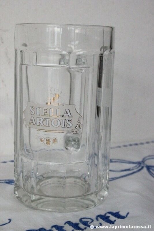 BOCCALE DA BIRRA VINTAGE IN VETRO STELLA ARTOIS H cm 16 Birra & dintorni