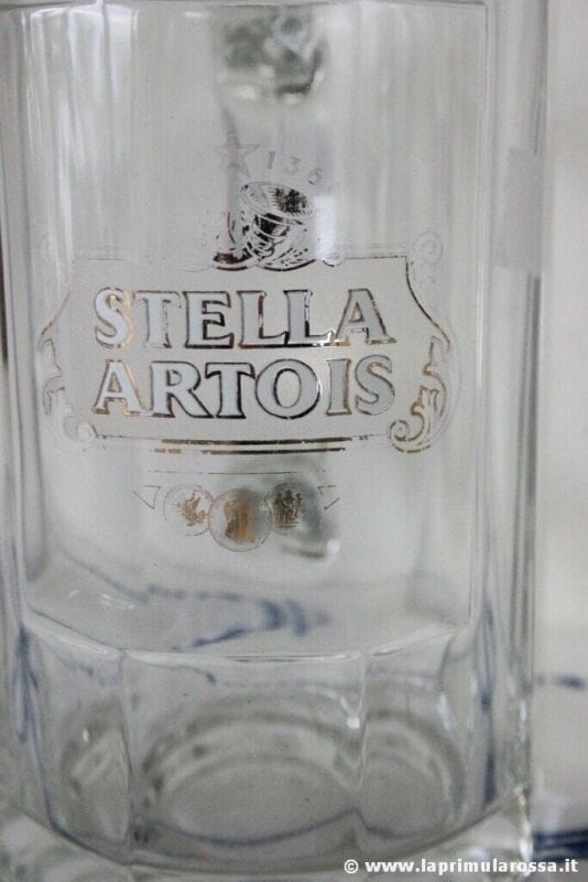 BOCCALE DA BIRRA VINTAGE IN VETRO STELLA ARTOIS H cm 16 Birra & dintorni