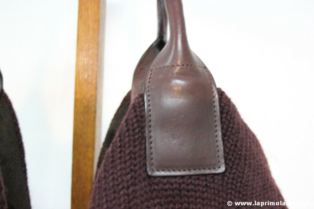 BORSA DAVID & SCOTTI IN LANA E PELLE VINTAGE MARRONE ITALIAN HAND BAG Borse Scialli & Foulard