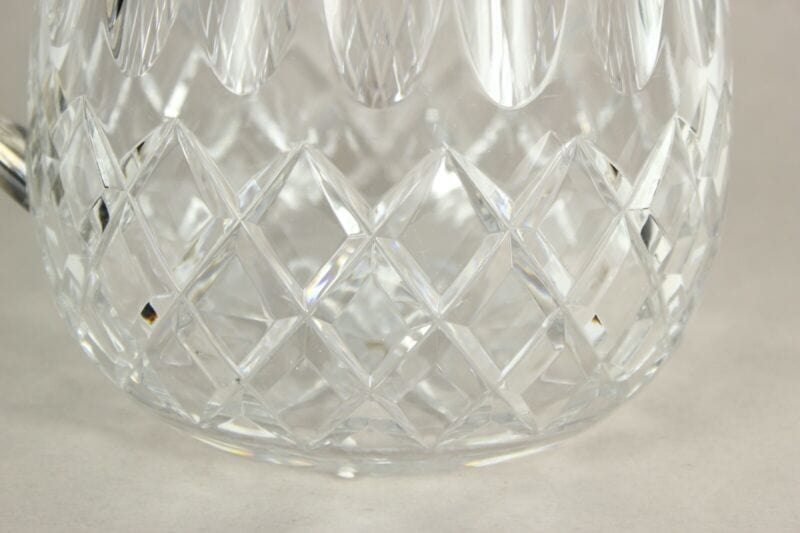 Brocca caraffa antica in cristallo argento silver plated decanter porta ghiaccio Ceramiche e Porcellane