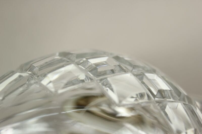 Brocca caraffa antica in cristallo argento silver plated decanter porta ghiaccio Ceramiche e Porcellane