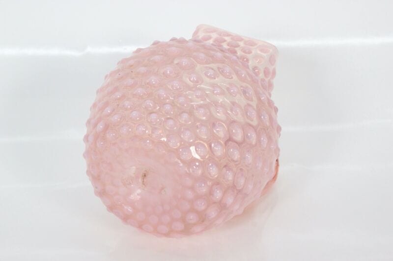 Brocca caraffa antica in di vetro soffiato rosa liberty vaso lavorato vintage Ceramiche e Porcellane