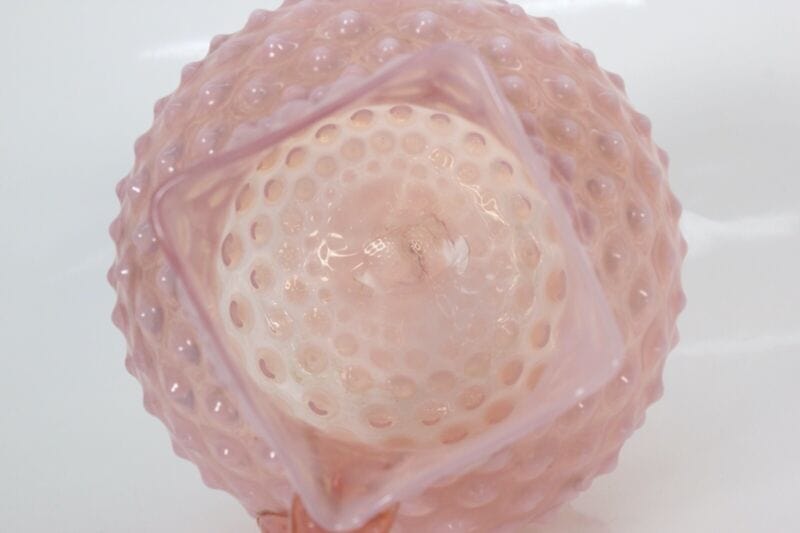 Brocca caraffa antica in di vetro soffiato rosa liberty vaso lavorato vintage Ceramiche e Porcellane