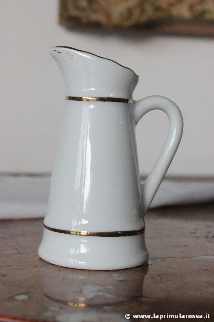 BROCCA VINTAGE MINIATURA IN PORCELLANA LIMOGES H cm 8 PORTASTUZZICADENTI TAVOLA Ceramiche e Porcellane