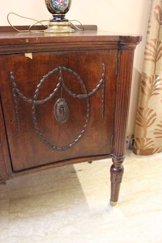 BUFFET ANTICO IN MOGANO SERVANTE INGLESE VITTORIANA SIDEBOARD CON CASSETTI Arredamento