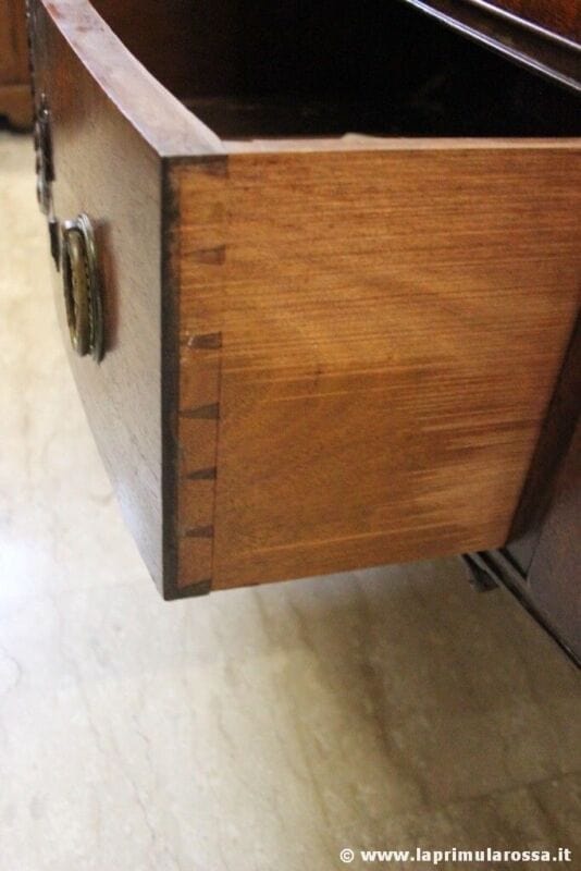 BUFFET ANTICO IN MOGANO SERVANTE INGLESE VITTORIANA SIDEBOARD CON CASSETTI Arredamento