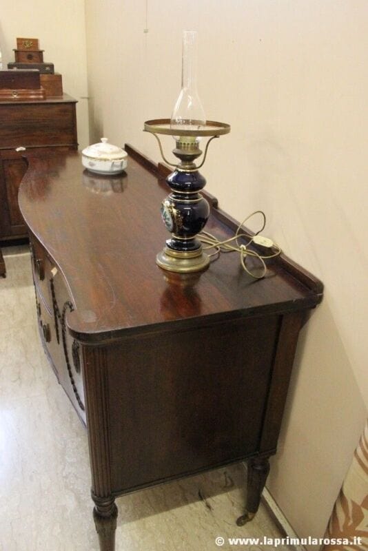 BUFFET ANTICO IN MOGANO SERVANTE INGLESE VITTORIANA SIDEBOARD CON CASSETTI Arredamento