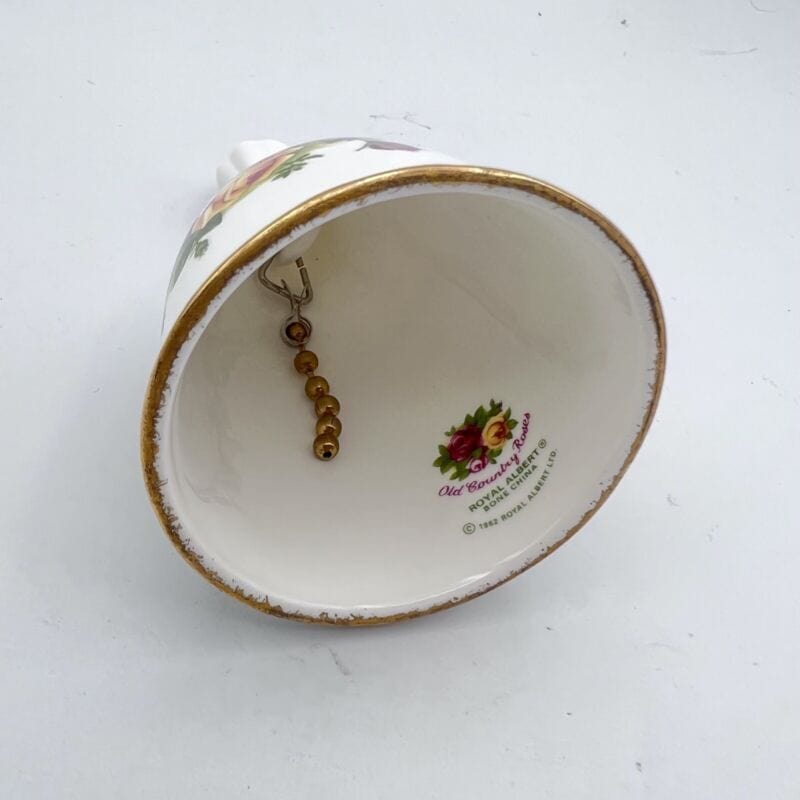 Campanella in porcellana bianca cermica campana Royal Albert vintage Inglese Campane - Campanelle