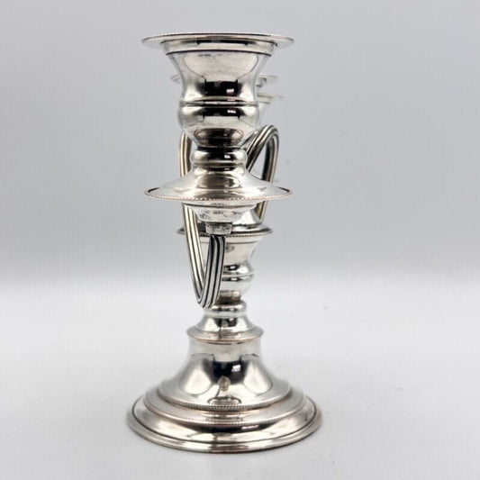 Candelabro antico in argento silver plated candeliere portacandele a 3 fiamme Sheffield & Argento