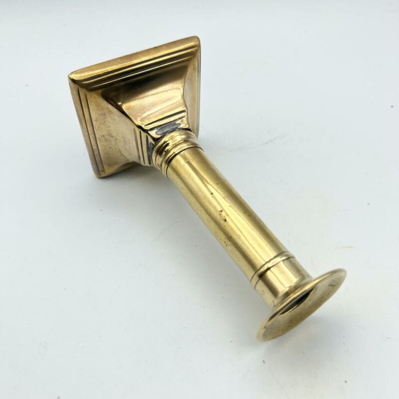 Candeliere antico in ottone lucido candelabro bugia 900 Porta candela inglese Ottone