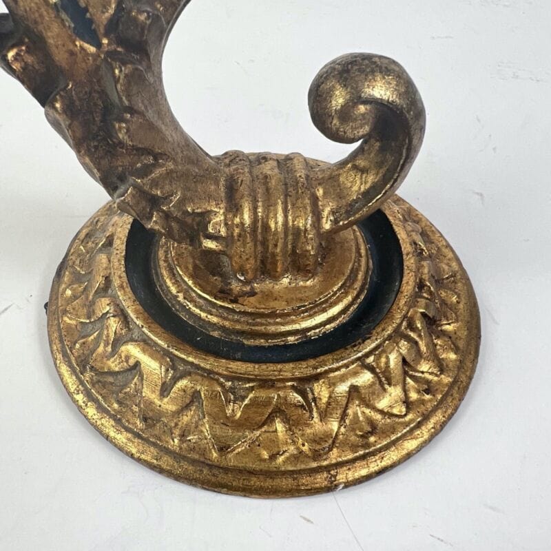 Candeliere stile antico Applique vintage in legno dorato oro lampada da parete Lampade Appliques