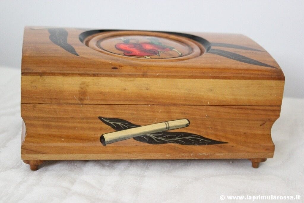 CARILLON REUGE VINTAGE EL RELICARIO - SCATOLA PORTASIGARETTE IN LEGNO MAIORCA Carillon