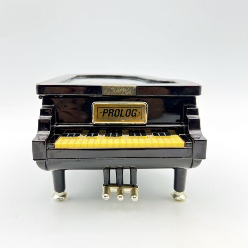 Carillon vintage antico nero pianoforte a coda musica melodia MEMORY music box Carillon