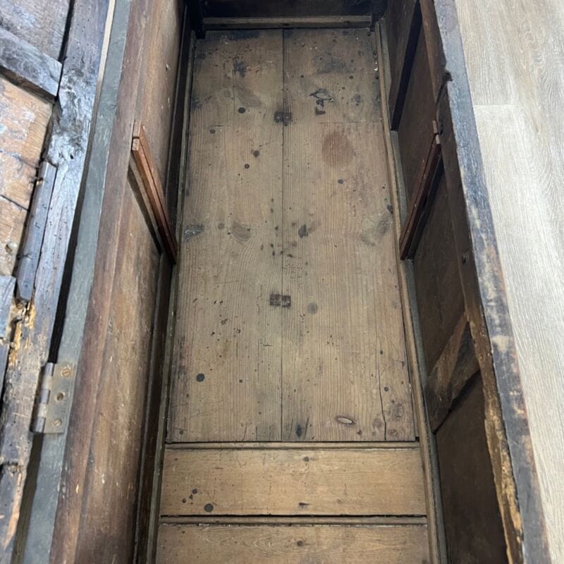 Cassapanca antica baule in legno d'epoca 800 panca vecchia madia cassa rustica Arredamento
